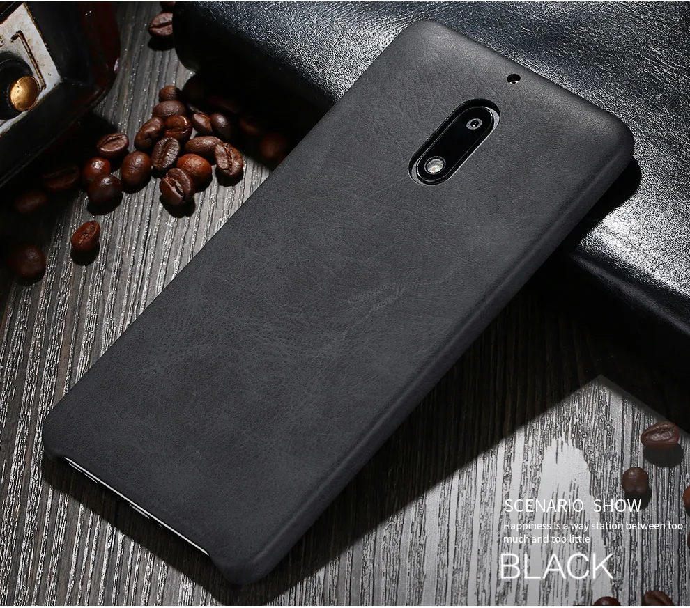 For Nokia 6 Ultra thin Retro Phone Back Cover X-Level Vintage Leather Case Coque Nokia6 | Мобильные телефоны и аксессуары