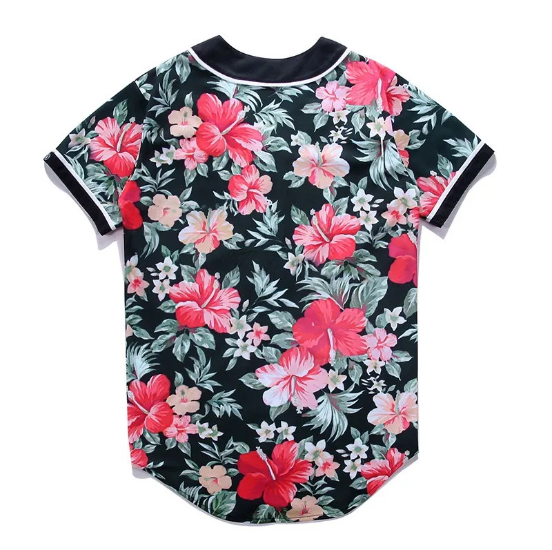 Новая рубашка с короткими рукавами с цветочным принтом, мужская рубашка с открытым стежком и цветочным принтом, мужская повседневная хлопковая рубашка, Мужская одежда
