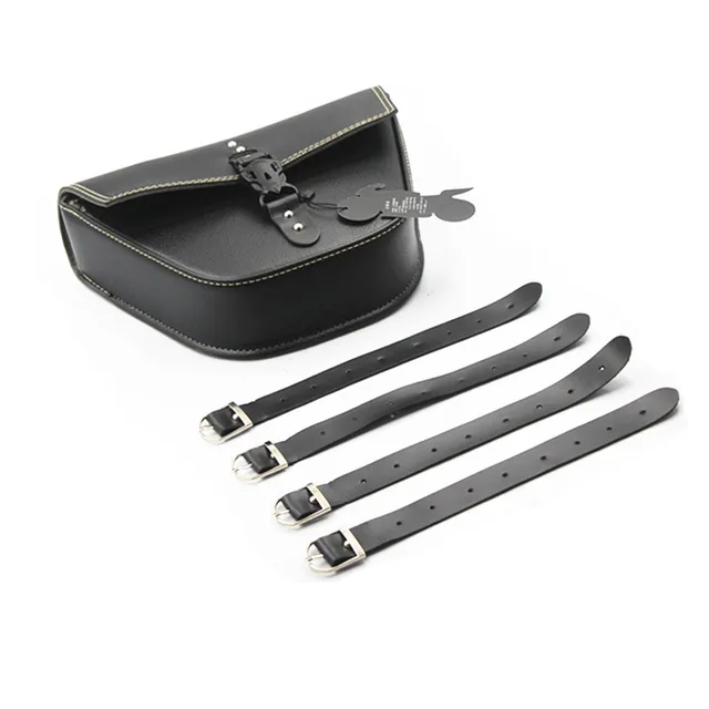Motorcycle PU Leather Saddlebag Storage Pouch Luggage Tool Bag For Honda Yamaha Suzuki Kawasaki Touring Chopper