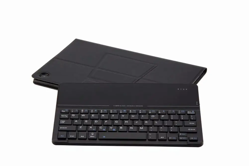 Съемная клавиатура ABS Bluetooth чехол для huawei MediaPad M3 Lite 10 BAH-W09 BAH-AL00 10,1 дюймов планшет из искусственной кожи чехол - Цвет: Черный