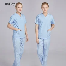 Медицинская униформа для хирургической хирургии, Женский костюм с короткими рукавами, модный дизайн, одежда для работы