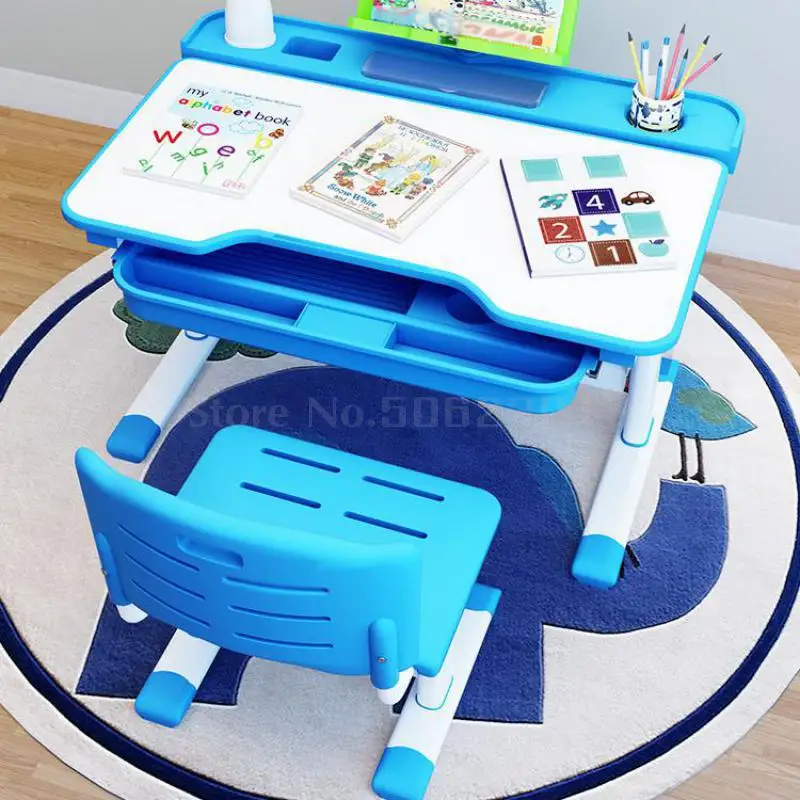 

Children's Study Desk, Home Desk, Writing Desk And Chair Set For Elementary School Students Simple Desk And Chair Boys And Girls