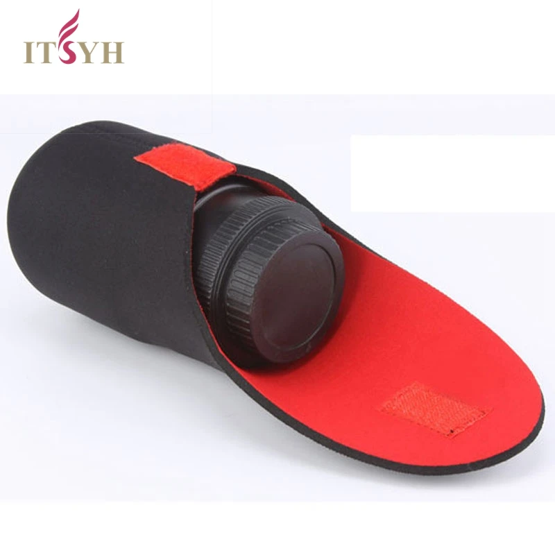 

SLR camera lens bag - lens tube handbag, thick neoprene bag red black professional tube case, size S M L XL TW-371