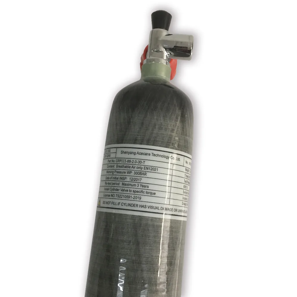 Ac10311 High Pressure Pcp Scuba Tank 3L Air Rifle Carbon Fiber Cylinder Airforce Condor Mini Bottle Dive With Gague Valve Hot