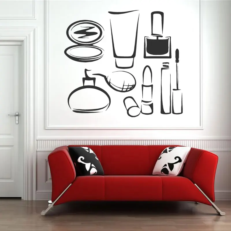

Wall Room Decor Art Vinyl Decal Sticker Make Up Beauty Salon Large Big Size Wall Window Decoration Murals 3043