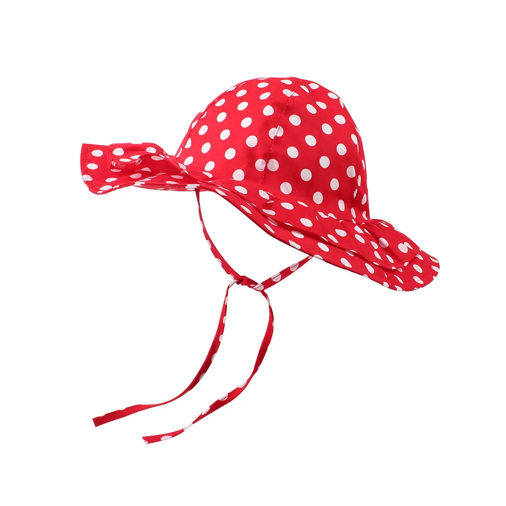 red baby sun hat