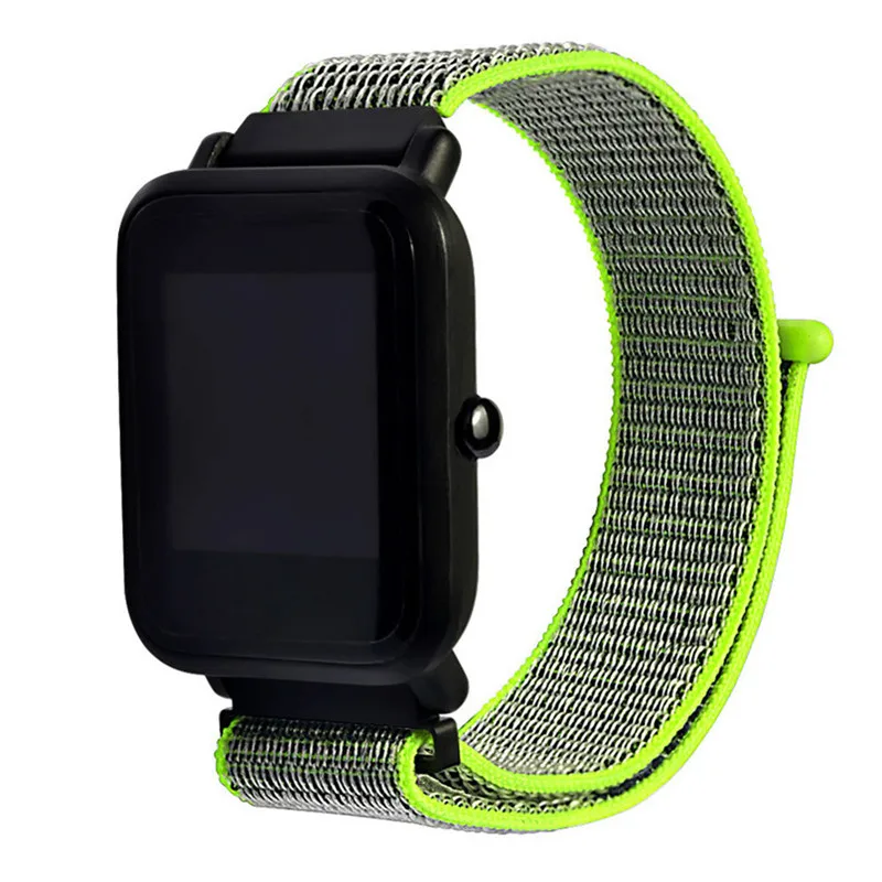 20MM Magic Sticker Canvas For Huami Amazfit Smart Watch Youth Edition Bip BIT PACE Lite band strap fitness bracelet H40 (10)