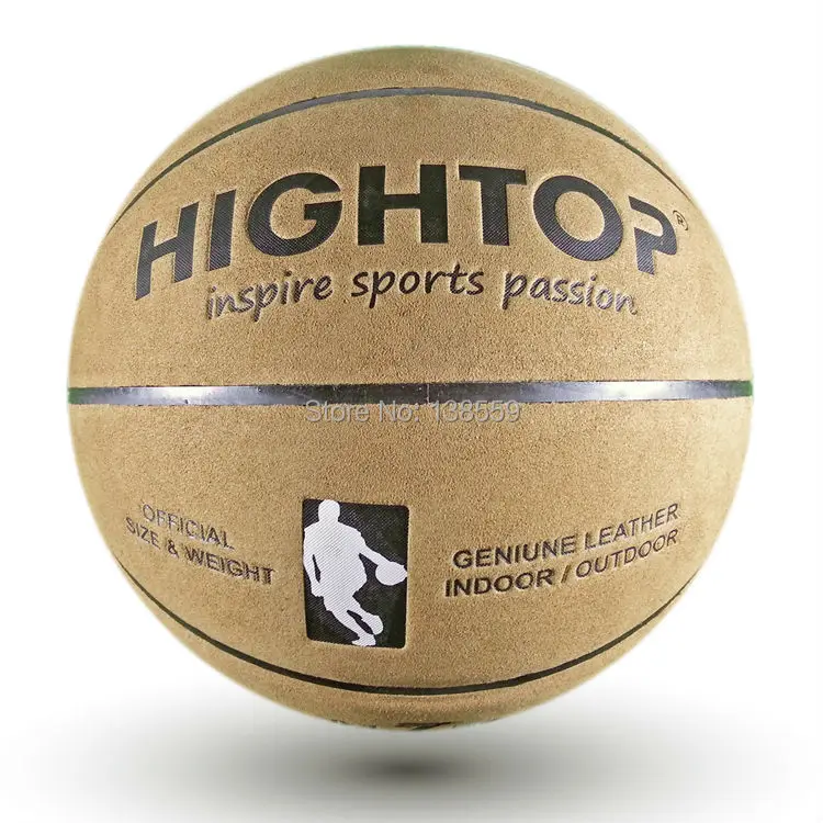 Genuine Leather Outdoor Basketball Ball Official Size 7 Weight 640g For