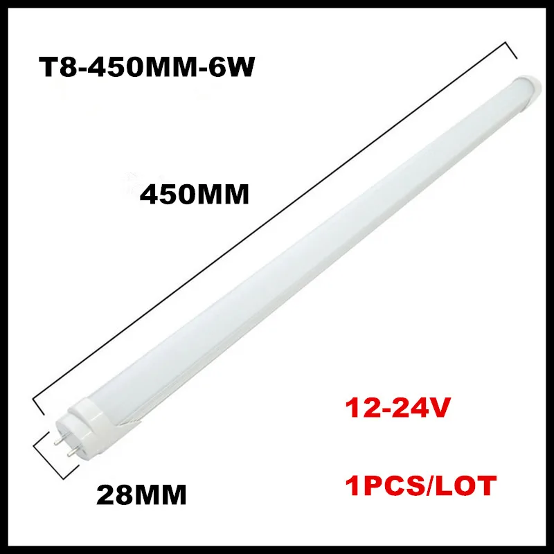 DC12 24V светодиодная лампа T8 0 45 м трубка 1 5 фута 6 Вт 1фт 3 345 4 Светодиодная