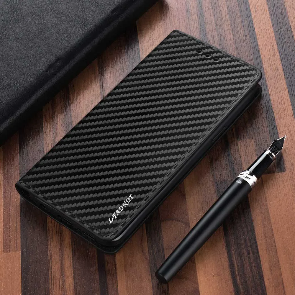 Углеродное волокно флип чехол для samsung Galaxy S9 плюс S10 S10E Бизнес кожаный чехол-бумажник с крышкой для samsung S8 S7 S6 край S5 нео-Записка 9 - Цвет: Carbon Fiber