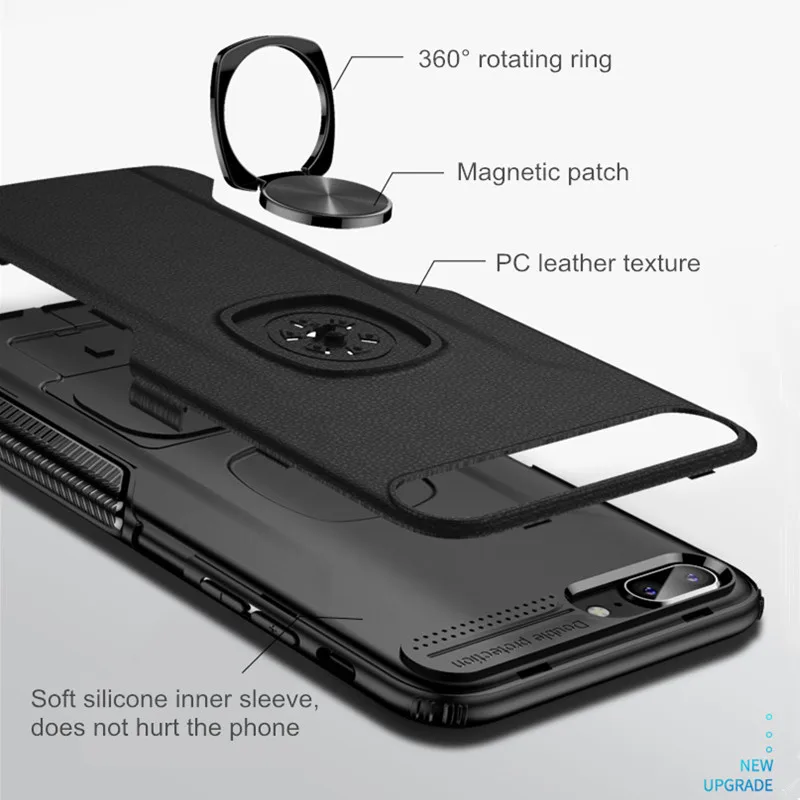 Чехол NTSPACE для Huawei Honor V10 7X магнитный металлический бронированный противоударный