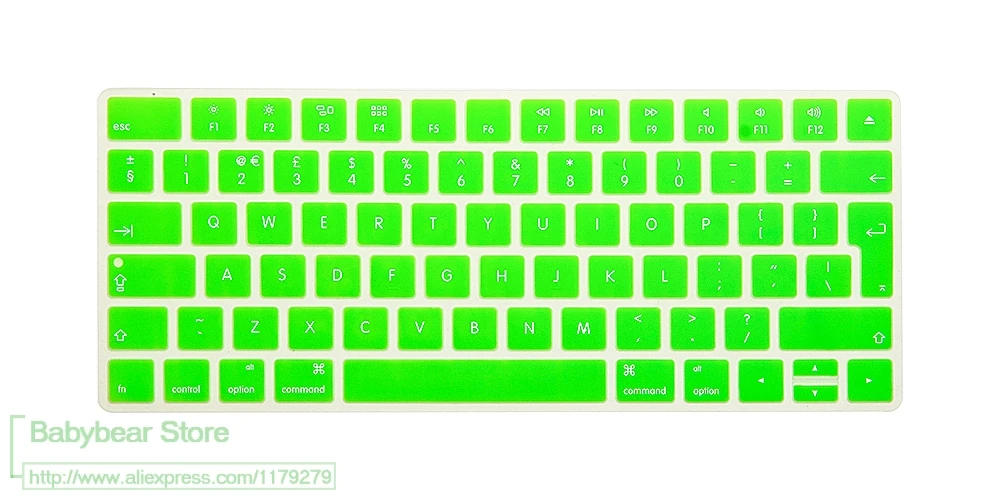 Для Apple Magic Keyboard силиконовый чехол для клавиатуры для Magic Keyboard евро ЕС английский Европейский Волшебная беспроводная клавиатура - Цвет: green