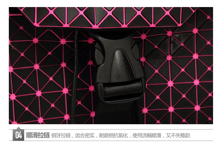 Lasen bag 2017 BaoBao Silica gel backpack female Fashion Girl Daily backpack Geometry Package Sequins Folding Travel Bags (28)