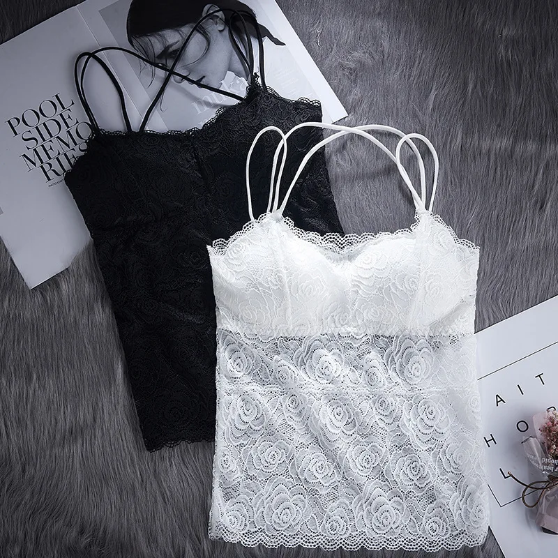 

Fashion Women Bralette Bra Female Tops Hot Sale Female Lace Strap Wrapped Chest Shirt Top New Underwear Bras For Women