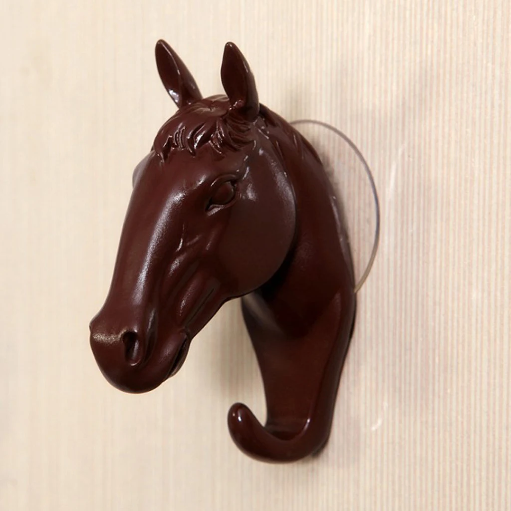 Creative 3D PVC Animal Head Wall Hook Kids Room Hanger Coat Hat Hook Ornament Figurines
