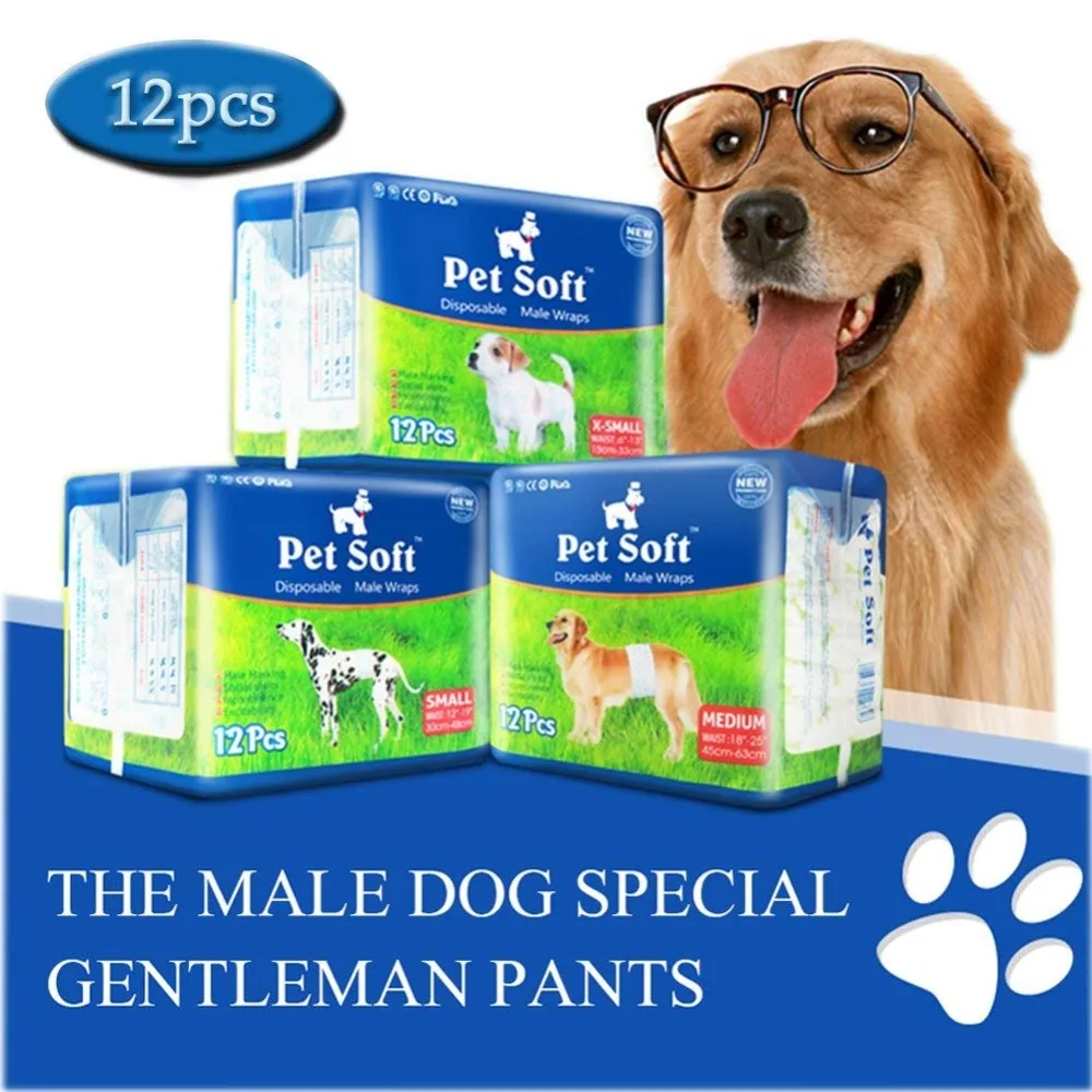 

Pet Soft Disposable Male Wrap Dog Diaper Male Pet Simple and Convenient Disposable Wrap Dog Diapers