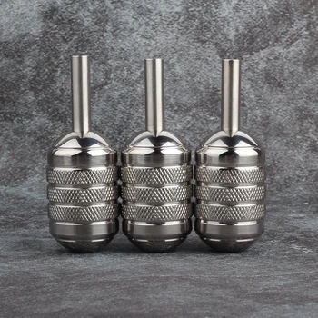 

YILONG 1PCS Stainless Steel Tattoo Grip 30MM With Back Stem Professional Tattoo Machine Grips Tubes Tips Tool Free Shipping