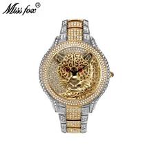 Miss Fox Мужские часы Топ бренд класса люкс Тигр мужские часы кварцевые contract Choque повседневные подлинные серебряные золотые наручные часы для мужчин