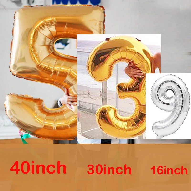 16inch-30inch-40inch alphabet and number balloon size compared -1 