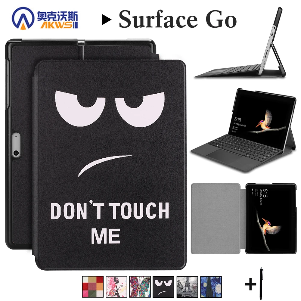 Walkers чехол для microsoft Surface Go 10 ''планшет Печатный поверхности стенд ПК +