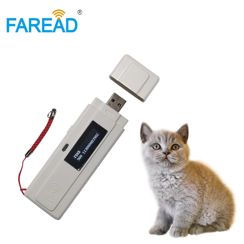Free shipping ISO11784 11785 mini RFID FDX B animal chip tag scanner