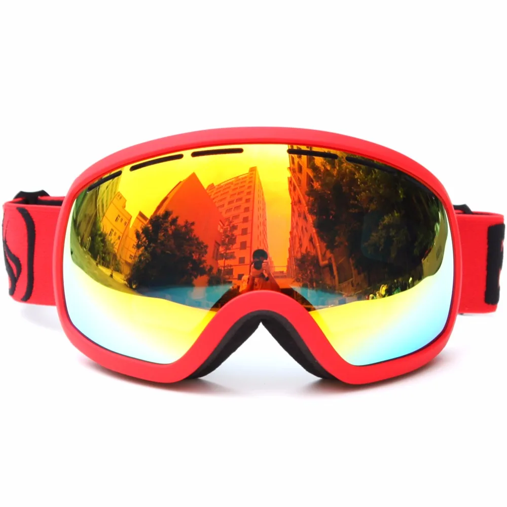 Ski Goggles 100 UV Proof Dual Layer Anti Fog Lens Skiing Skateboard