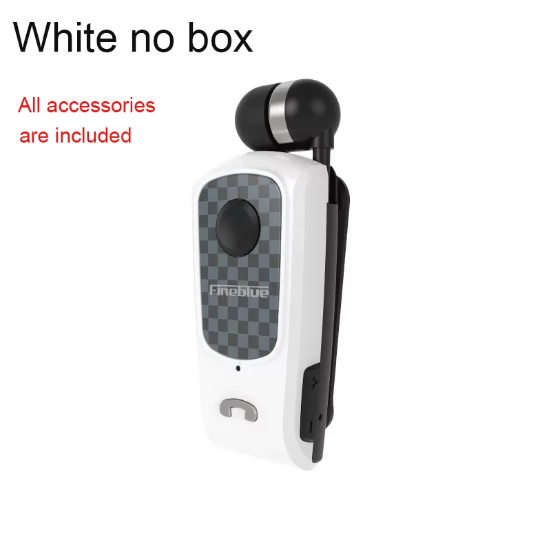 White no box Fineblue F PLUS pk f910 беспроводной клип-он Bluetooth V4.0 наушники-вкладыши Вибрация Hands-free поддержка для IOS и Android системы - Цвет: White no box