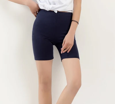 Новое поступление шорты из модала ярких цветов женские летние шорты размера плюс 5XL - Цвет: navy blue