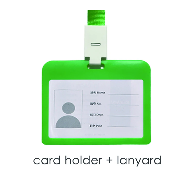 1pc Credit Card Holders Women Men Bank Card Neck Strap Card Bus ID holder students kids Identity badge with lanyard (7)