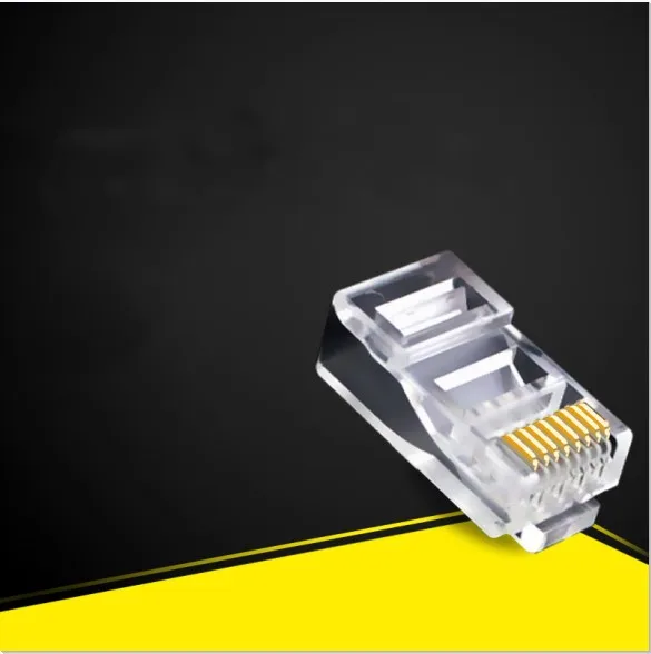 

Cat6 RJ45 Connector 8P8C Modular Ethernet Cable Head Plug Gold-plated Cat 6 Crimp Network RJ 45 Connector Cat6