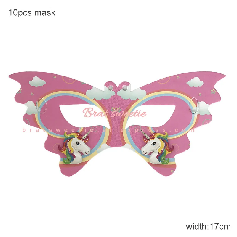 Единорог вечерние Unicornio счастливый плакат "с днем рождения" шары для детей украшение для именинного торта дети партии украшения сувениры Поставки - Цвет: A unicorn mask