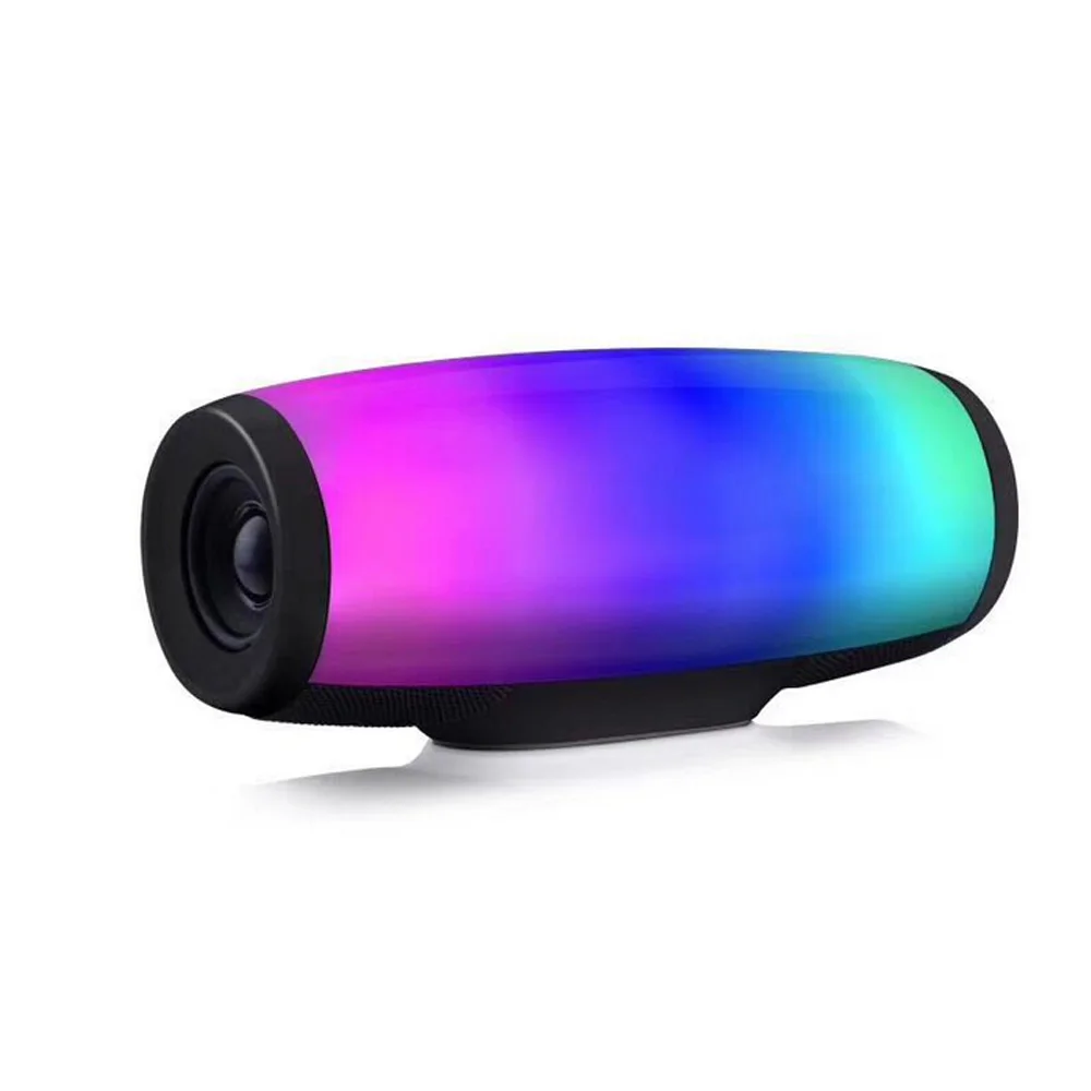 

Wireless bluetooth speaker portable Column sound box Colorful LED Lights stereo subwoofer speaker Support usb tf fm for xiaomi