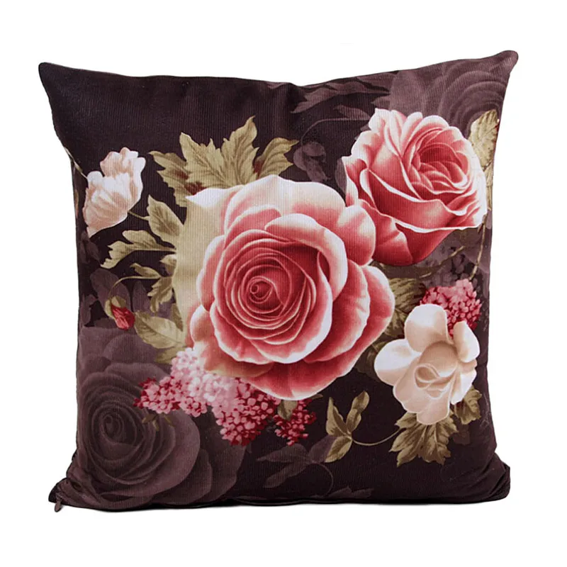 Buy 1PC Fashion Big flower pillow cover case Nice Rose