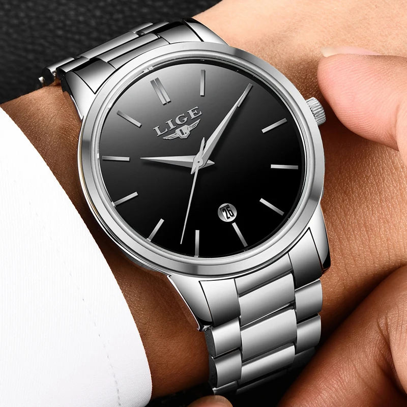 LIGE 2018 New Men Sport Waterproof Watch Men Fashion Stylish simplicity Date Display Quartz Watches Mens Clock Relogio Masculino