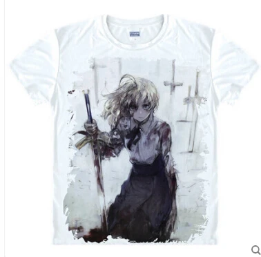 Аниме Emiya Shirou Fate Stay Night Saber унисекс костюм saber Archer Футболка Повседневная