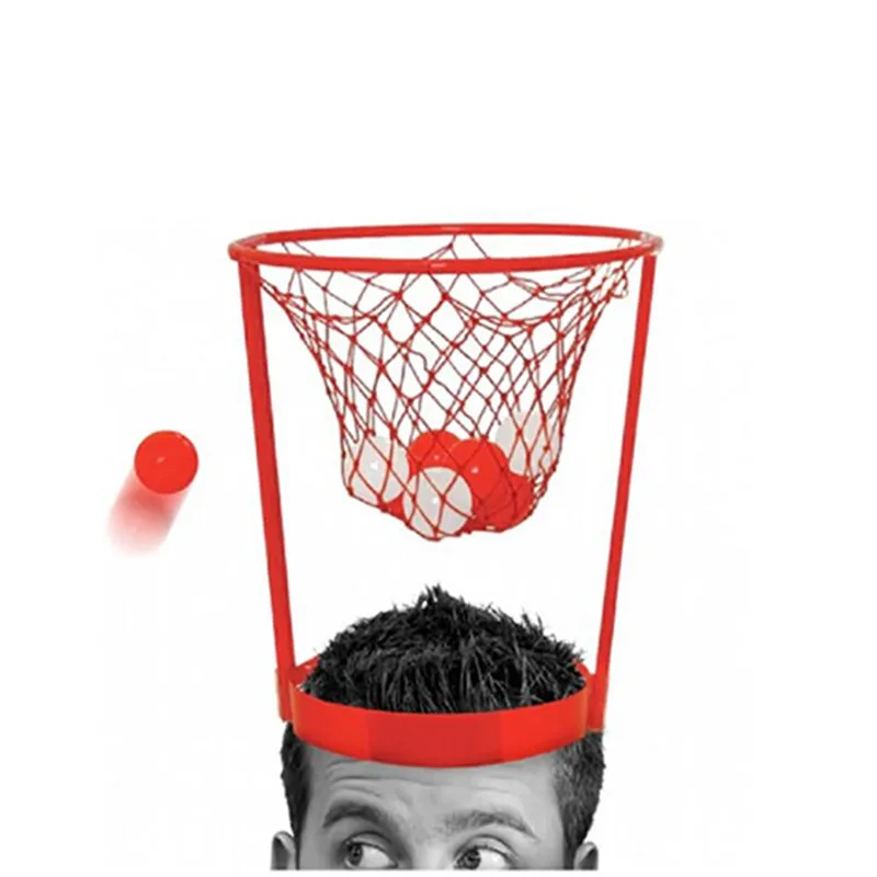 

Head Basketball Hoop Game Circle Shot Plastic Basket Parent - Child Interactive Toys Hat Fun