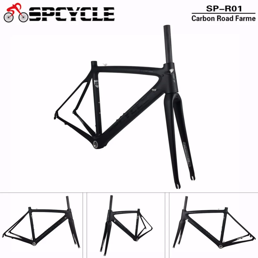

Spcycle Full Carbon Road Bicycle Frames, Racing Cycling Carbon Bike Frames+Fork+Headsets, Road Bike Framesets 50/53/55cm