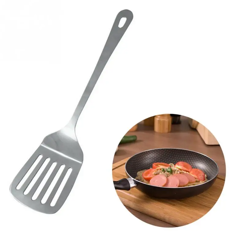 Stainless Steel Burger Fish Slice Slotted Turner Spatula Kitchen