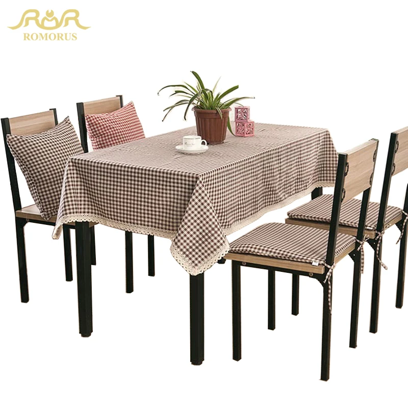 Simple Plaid Square Tablecloths for Coffee Dining Table High grade