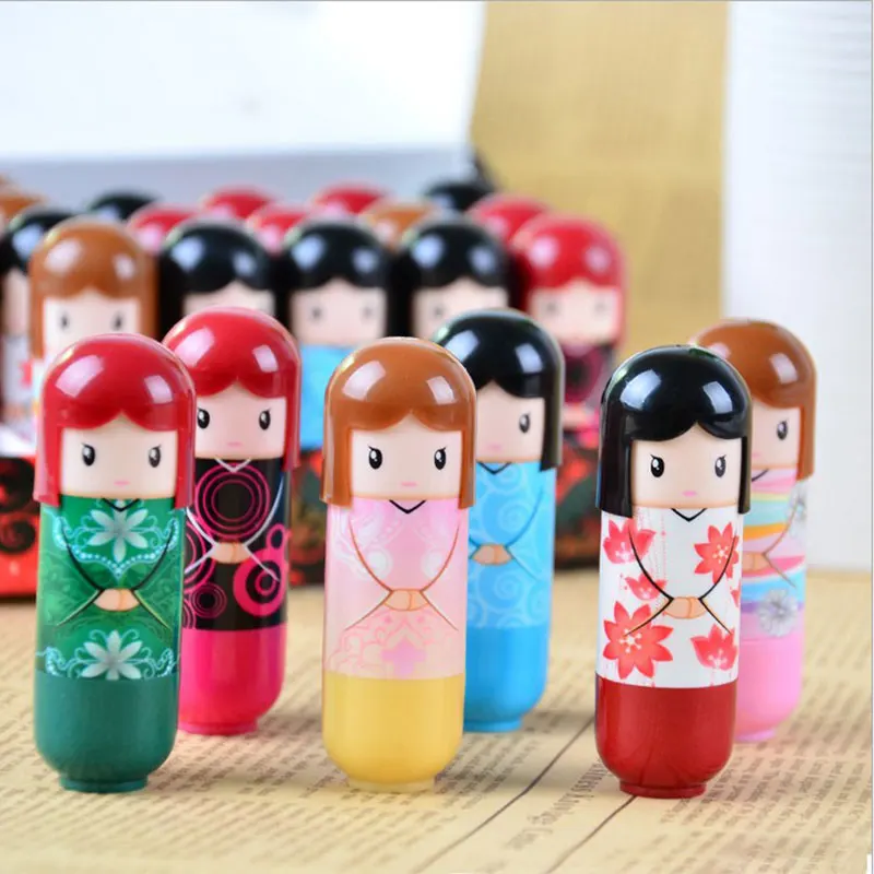 

1pc Cartoon Doll Moisturizing Lip Balm Cute Lovely Pattern Gift For Girl Lady Colorful Lipbalm Lipstick Makeup Randomly Color