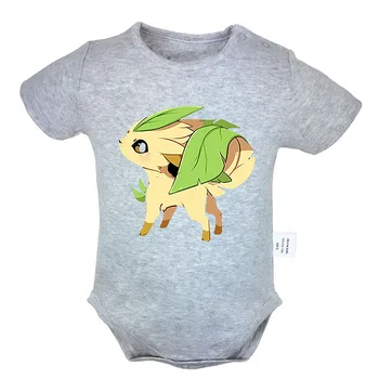

Pokemon Sylveon Leafeon Printed Newborn Baby Girl Boys Clothes Short Sleeve Romper Jumpsuit Outfits 100% Cotton Summer Set