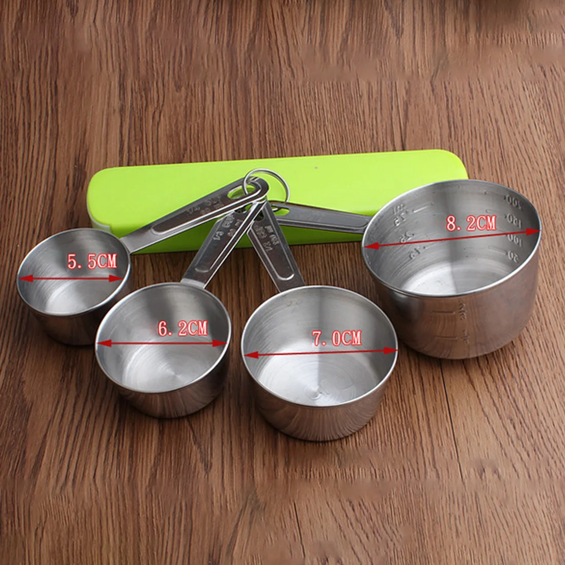 4 Pcs/Set Stainless Steel Measuring Cup Kitchen Measuring Tools Sets
