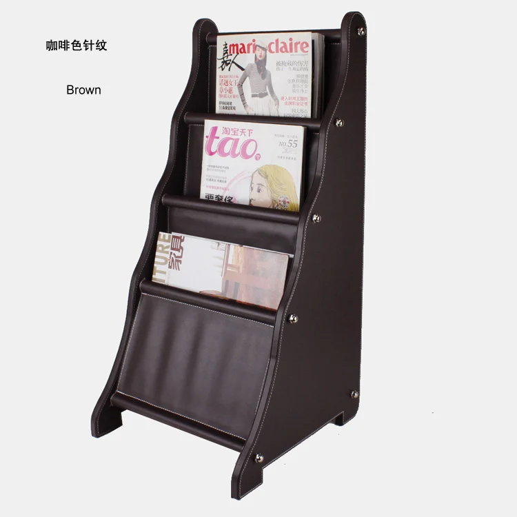 brown color ladder shape wood leather floor magazine newspaper