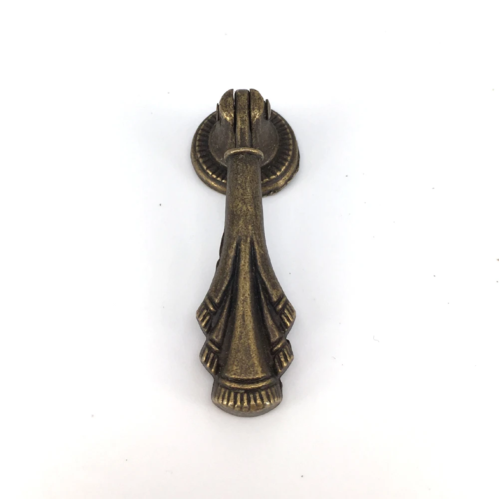 20*60MM Antique Brass pendant drop pull knob Jewelry Box Chest