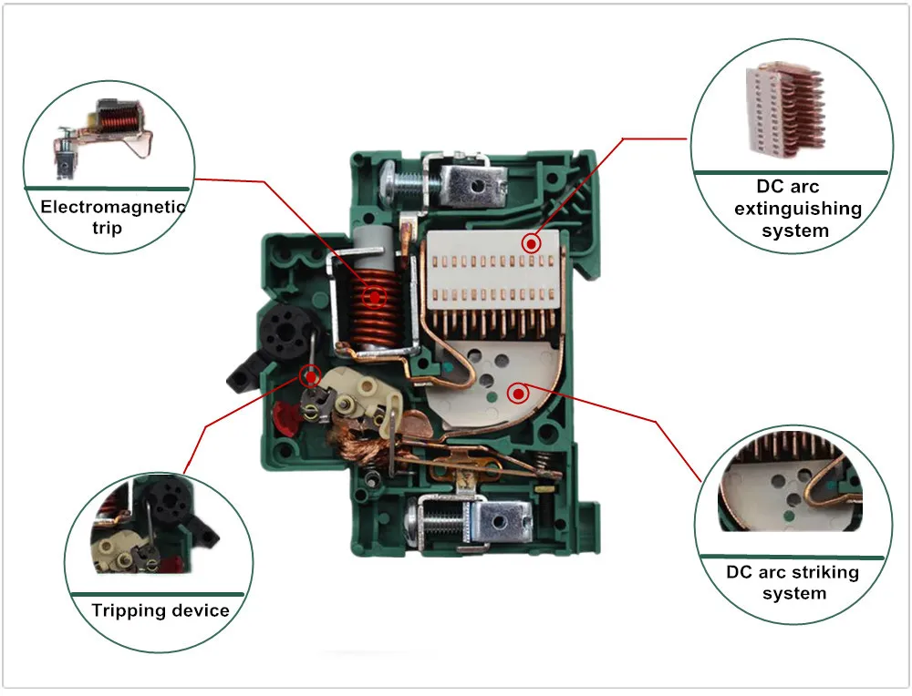 FEEO 2P 125A DC 800V выключатель солнечной энергии автоматический выключатель для PV системы C кривая MCB CE сертификат