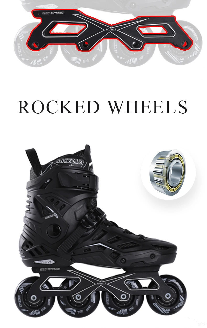 Для женщин Для Мужчин's Фитнес роликовые коньки с Алюминий кадров Rockered колёса из полиуретана для роликовых коньков, для катания на роликовых коньках обувь