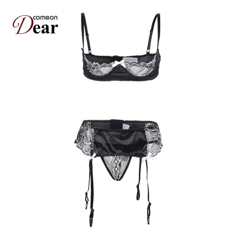 Comeondear Lingerie Garter Sets Black Woman Lingerie Sex Hot Erotic Christmas Sexy Plus Size 3 