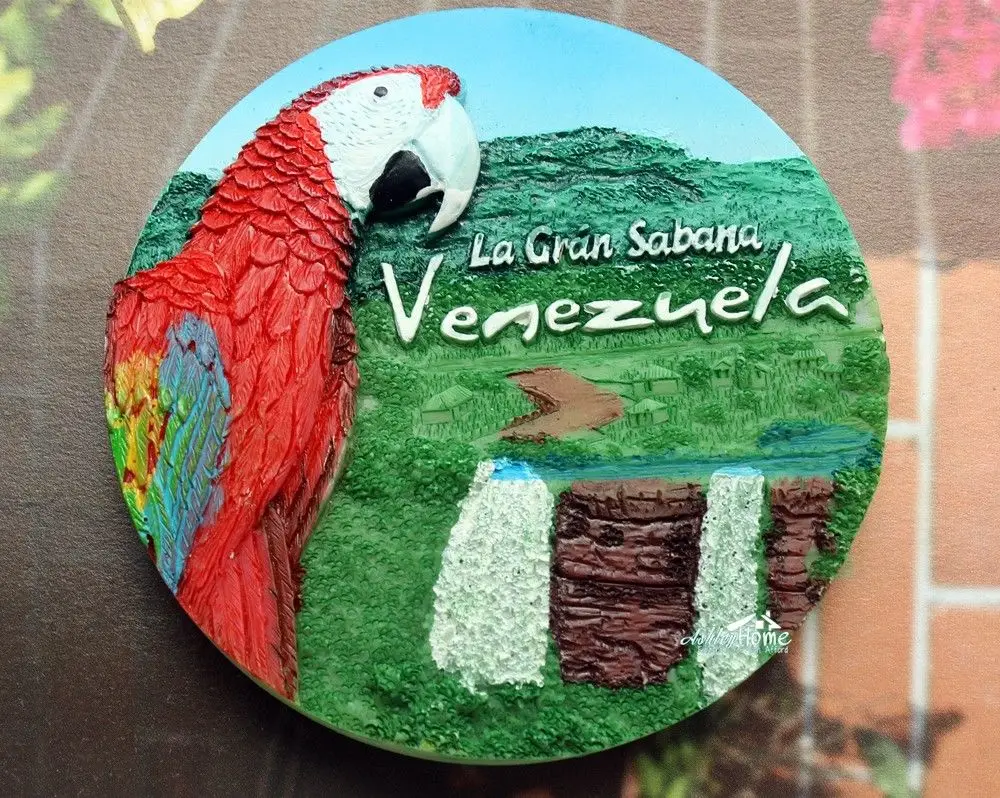 Gran Sabana Венесуэла Salto Angel туристический сувенир для путешествий 3D резиновый магнит