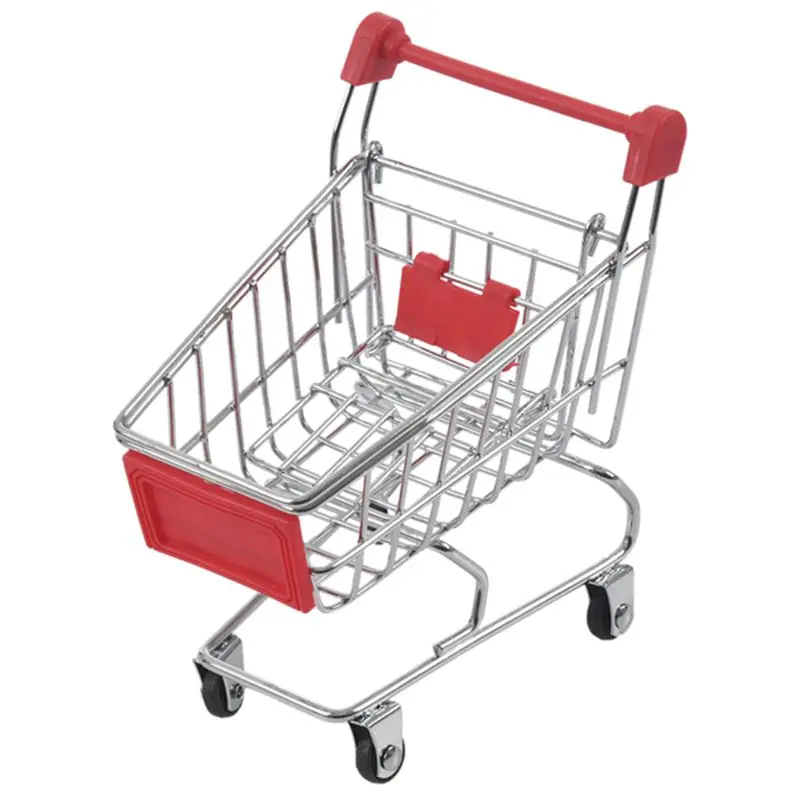 

Mini Supermarket Shopping Cart Handcart Shopping Utility Cart Mode Storage Toy