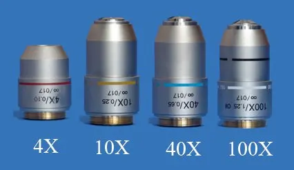 Brand NEW Infinity Plan Achromatic Microscope Objective Sets 4X 10X 40X